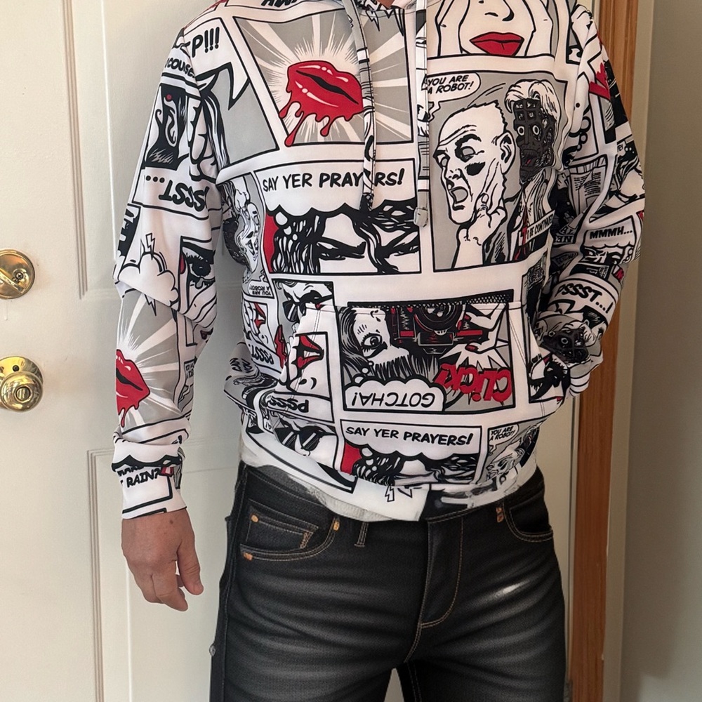 FRESH PRINTS OF BEL AIR custom COMIC HOODIE NEW!
